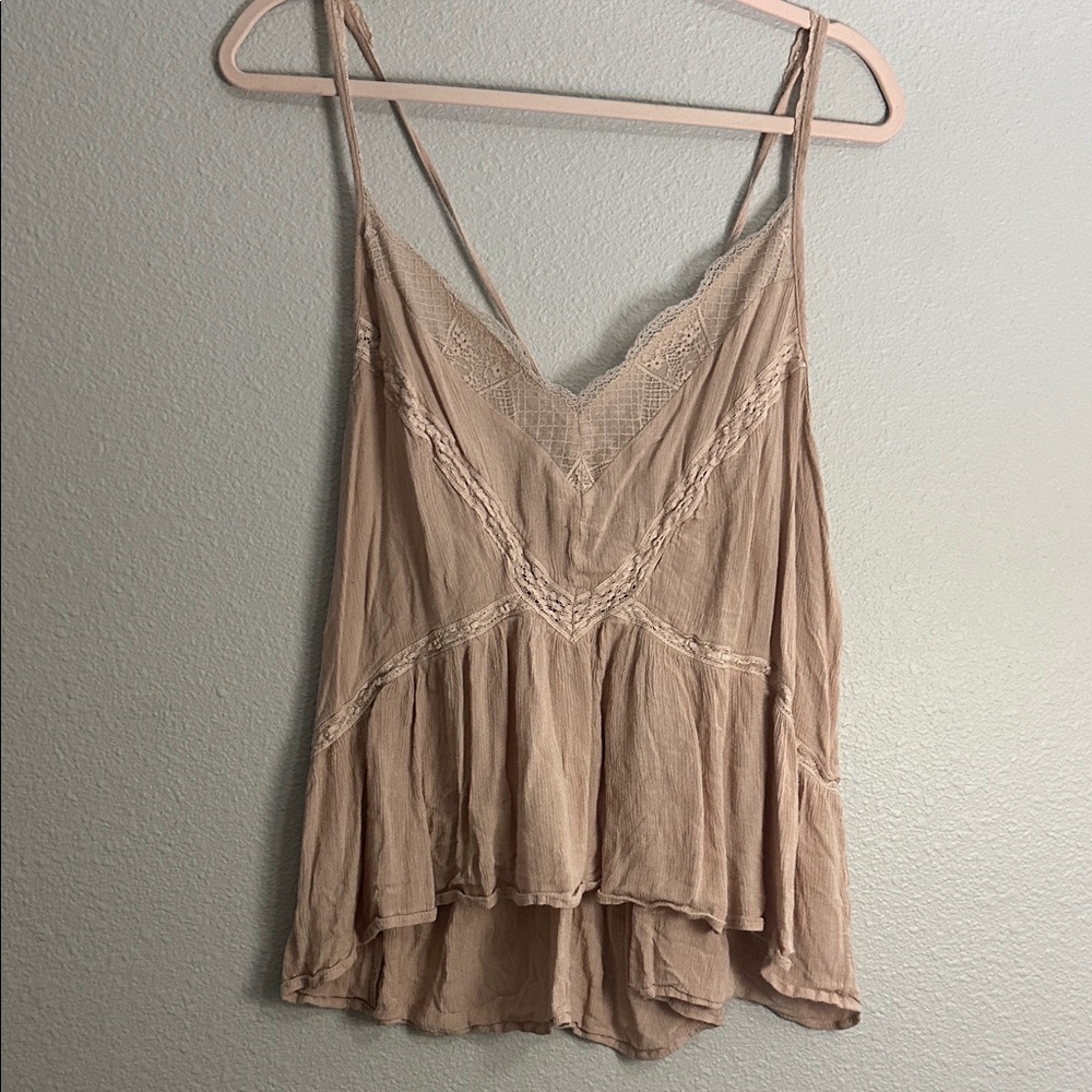 American Eagle Outfitters Beige Lace Camisole